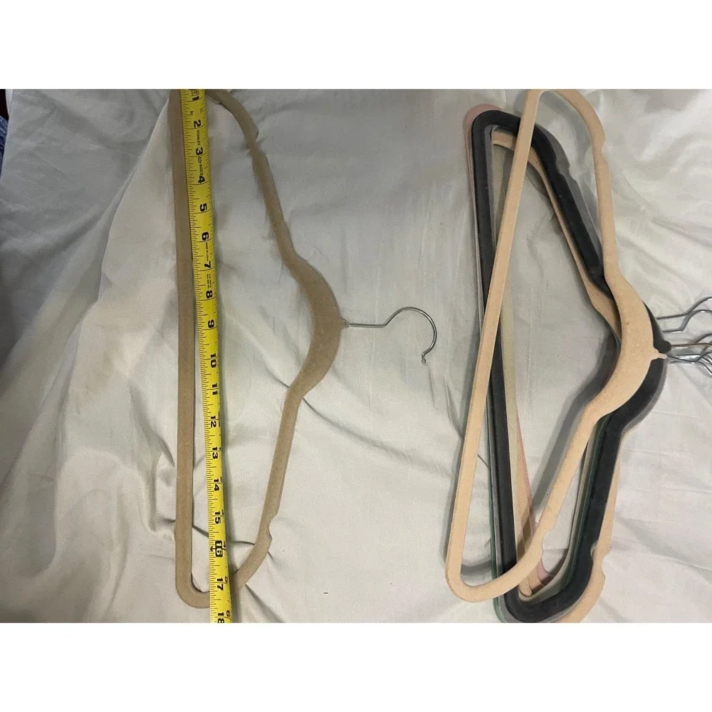 Lot of 10 multi color Velvet Hangers Non-Slip Slim